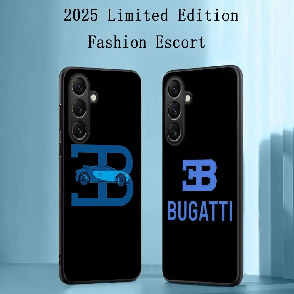 Luxury  B-bugattiES Phone Case For Samsung Galaxy S26 S25 S24 S23 S22 S21 Plus Ultra Note20 Soft Black