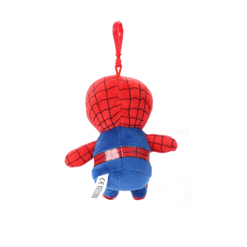 12CM Marvel Spiderman Plush Toy Cartoon Anime Hulk Iron Man Captain America Thor Batman Soft Stuffed Keychain Pendant Kid Gift