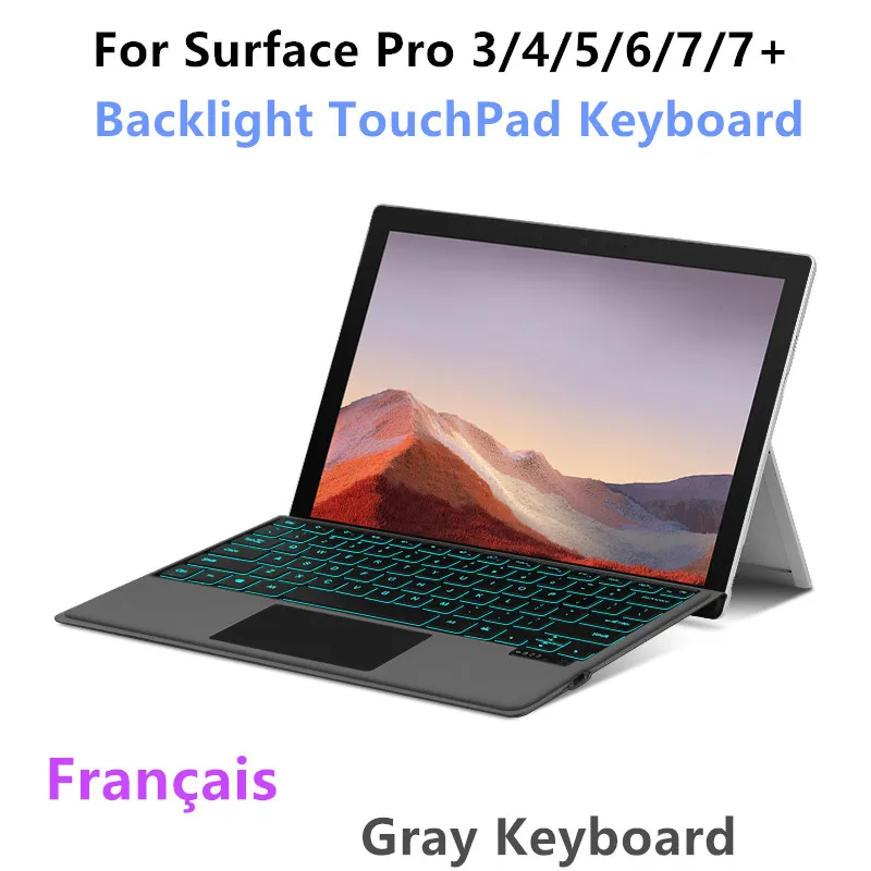 Backlight Toetsenbord Voor Microsoft Surface Pro 3 4 5 6 7 7 + Tablet Draadloos Magnetisch toetsenbord Voor Surface Pro 7/6/5/4/3/7Plus Case