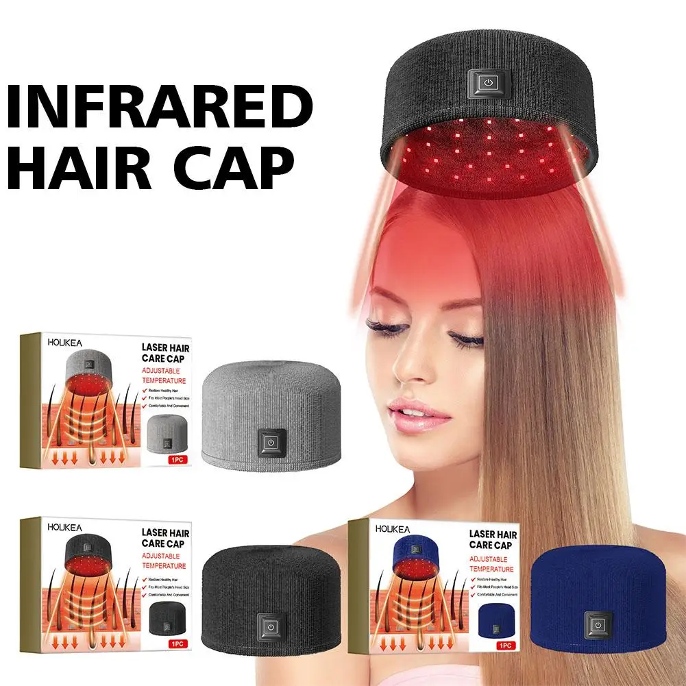 Cor pura Cap Cabelo Infravermelho, Anti-Hair Loss Improvement Loss Hat, Capacete Laser Depressi, 3 Tratamento Cor, O0N5