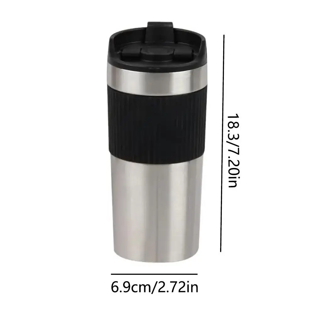 Spill Proof Travel Coffee Mug Reusable Seal Lid Tea Press Tumbler Vacumm Insulated Stainless Steel Cold Brew Coffee Maker Home