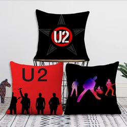 Rock U-U2 Band Music Pillow Case Sofa Living Room Bedroom Headboard Backrest Cushion Square Cushion Nap Time