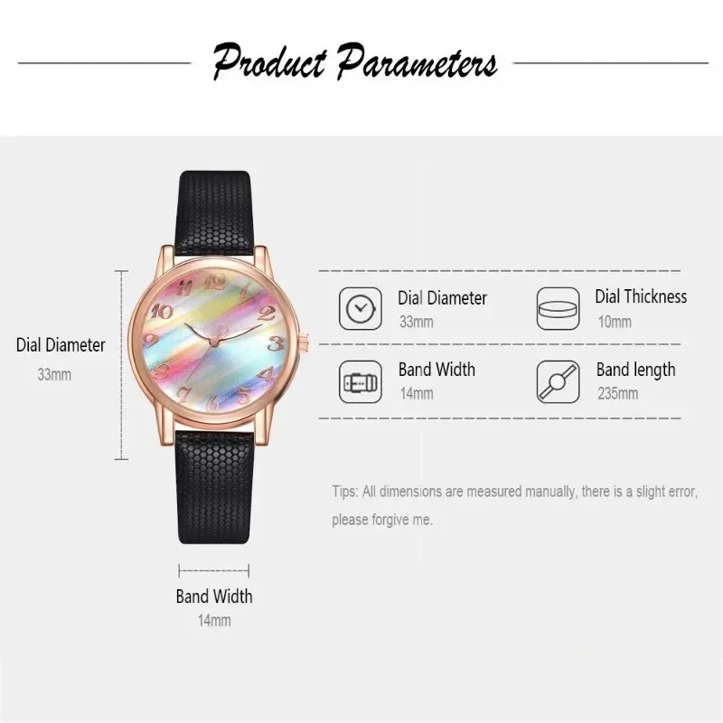 Uhren für Frauen Regenbogen Leder Band Armbanduhr Frauen Uhren Casual Quarz Uhren Relogio Feminino Montre Femme Reloj Mujer