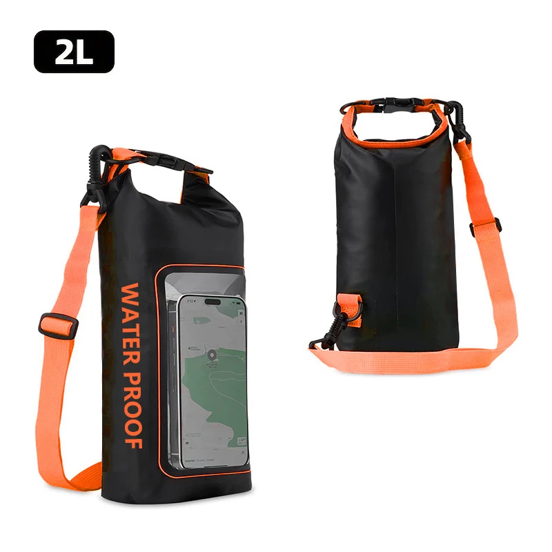 Bolsa seca de 2L para pantalla táctil, bolsas impermeables para senderismo, Rafting, surf, kayak, bolsas para deportes al aire libre, equipo de Camping XA394Q