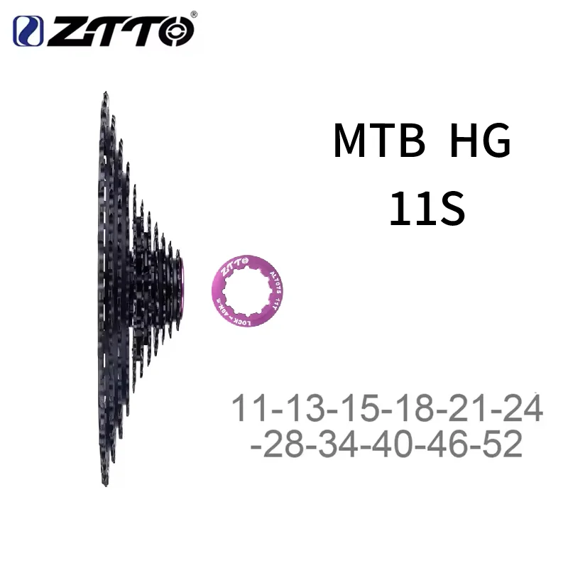 ZTTO 11-52T MTB HG Cassette 11S 11-50T SLR2 Sprocket Bike UltraLight 371g CNC Freewheel