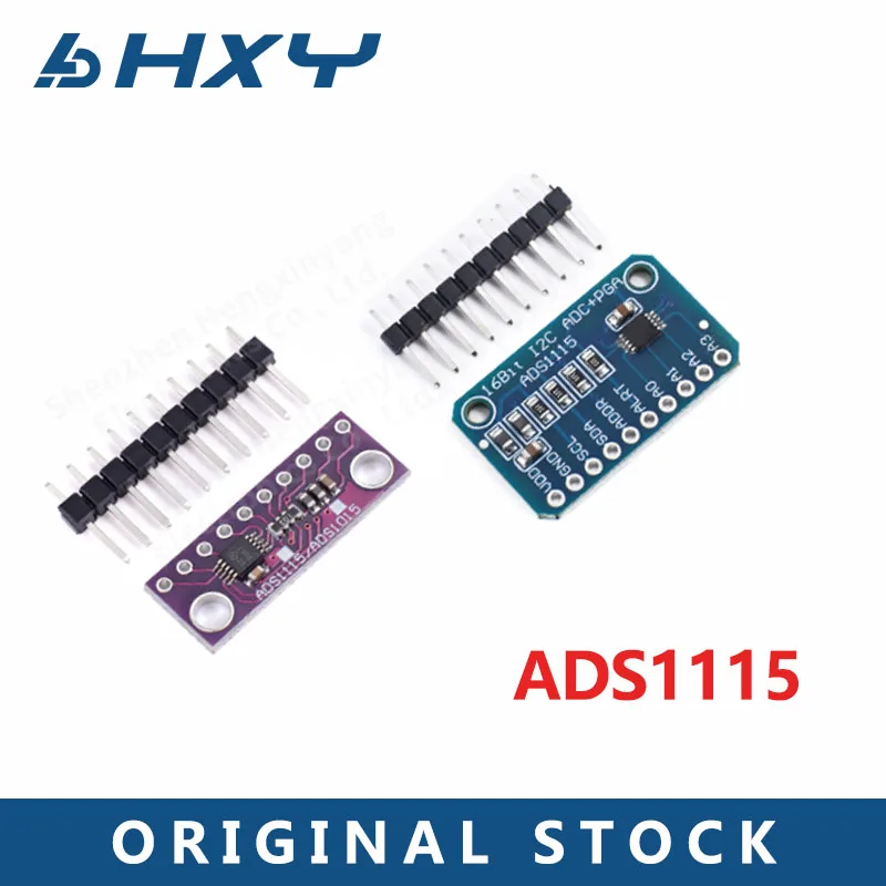 1PCS 16-bit ADC 4-channel module ADS1115 I2C with programmable gain amplifier RPi blue/purple board