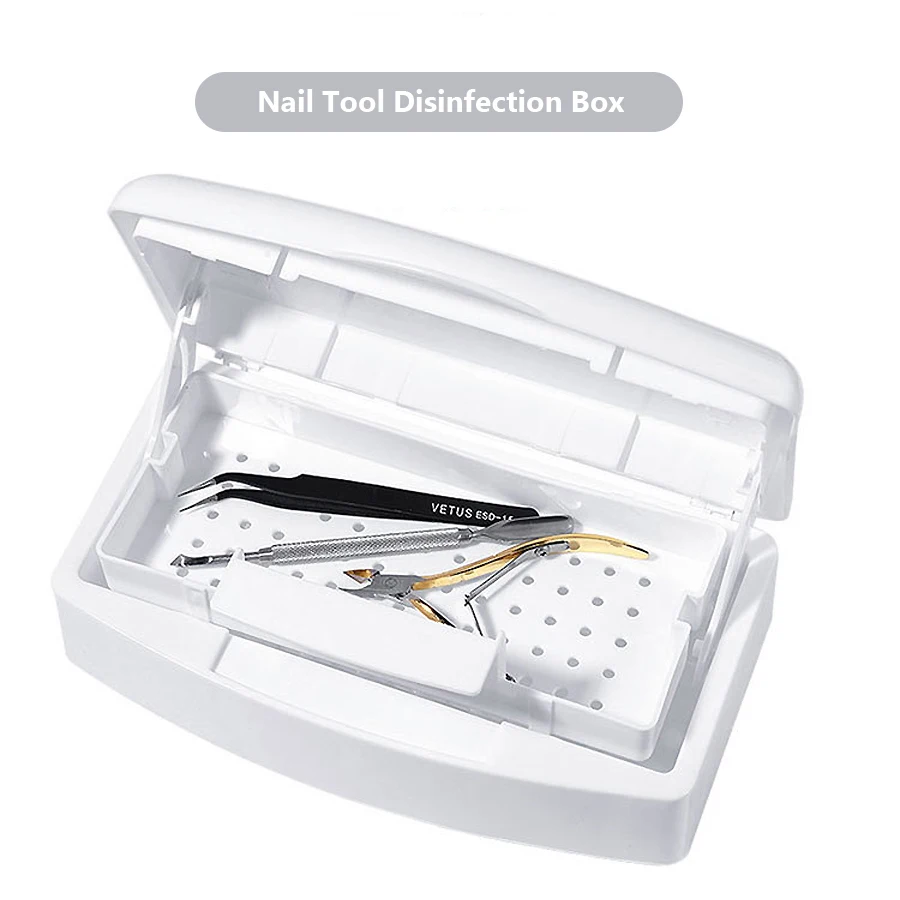 Nail Art Tools Sterilizer Tray, Disinfection Pedicure Manicure Tools Box, Salon Tools