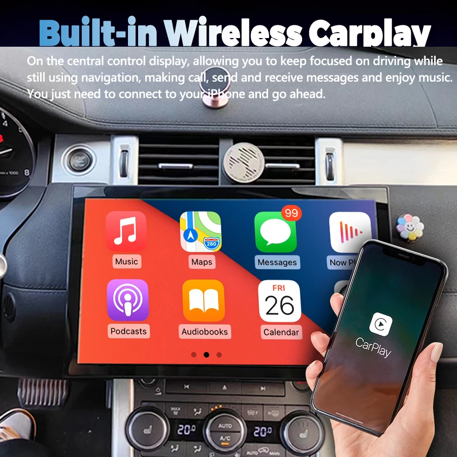 13-calowy ekran samochodowy Android Radio GPS Nawigacja dla Range Rover Evoque L538 Odtwarzacz multimedialny Radio GPS Bezprzewodowy Carplay Auto