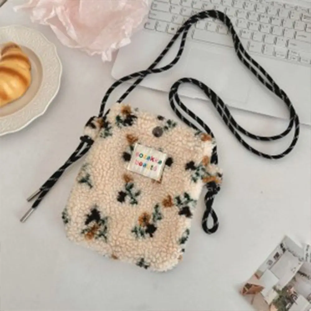 Lady Girl Women Mini Plush Shoulder Bag Crossbody Bags Purse Tote Bag Phone Pouch Handbag Shopping Bag Messenger Bag