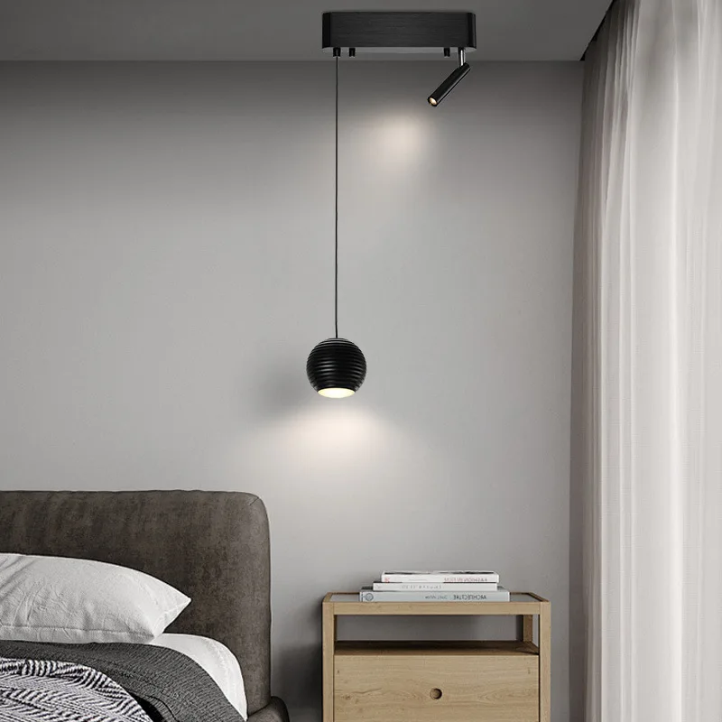 Minimalist LED Pendant Light Modern Luxury Hanging Lamp for Bedroom Bedside Living Room Wall Hallway Bar & Dining