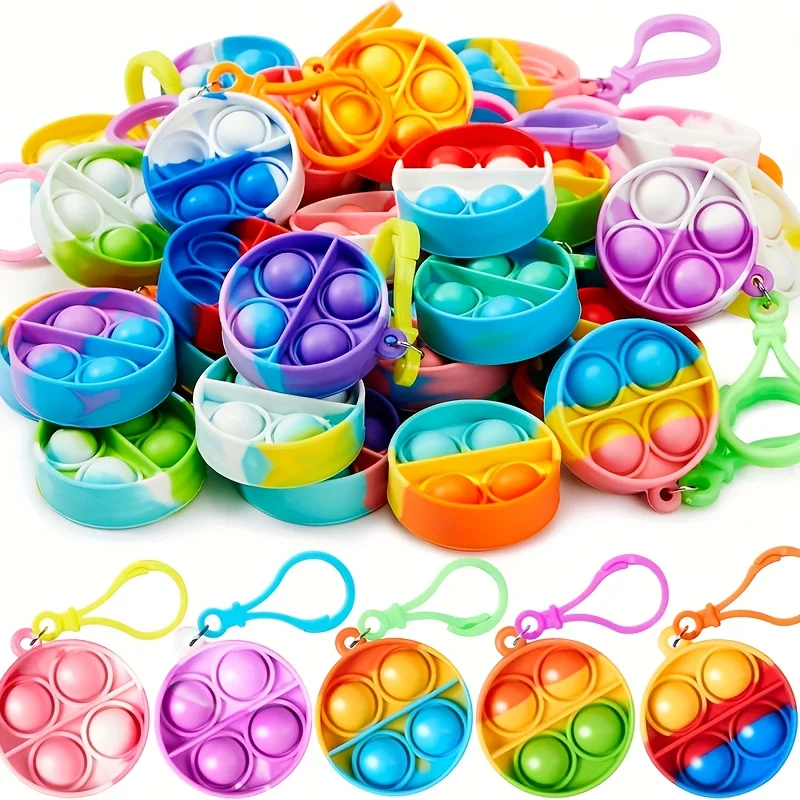 9Pcs Pop Fidget Toys, Mini Bubble Poppers Bulk, Sensory Stress Relief Toys, Party Favors for Kids, Classroom Prizes