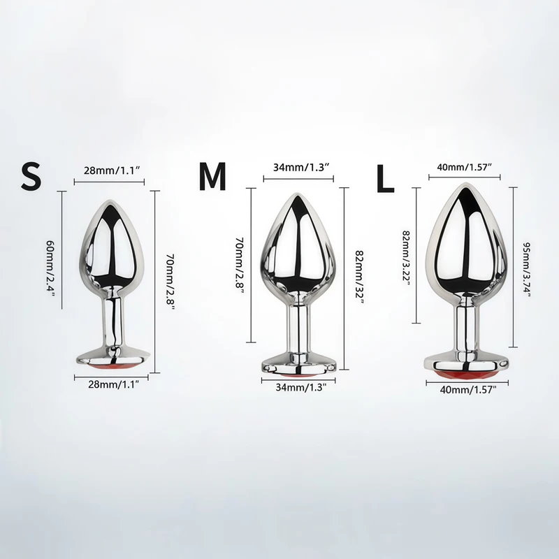 3 Sizes Metal Anal Plug Intimate Toys Masturbators Extende Massage But Dilator Sex Shop Goods For Adults Dildo Exotic Accessorie 5