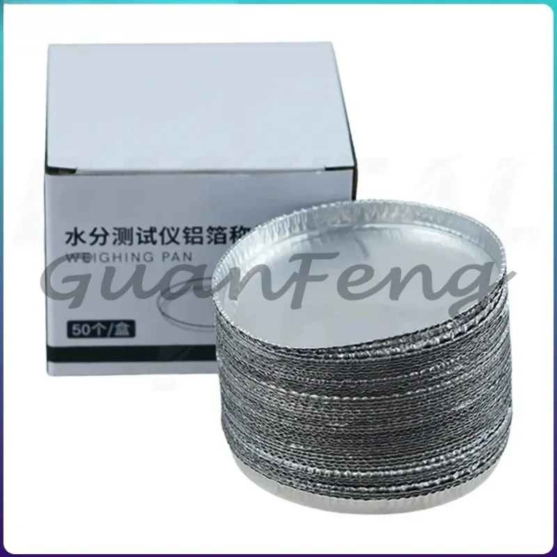 90mm Aluminum Foil Sample Pans, 50Pcs Disposable & Reusable Lab Weighing Trays for Balance Scale Powder Sample Testing