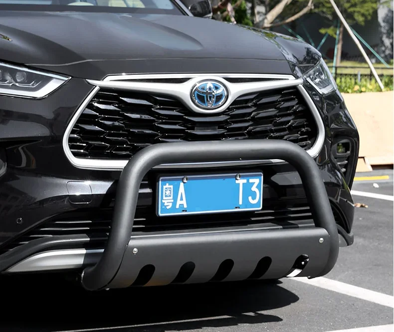 High Quality Matte Steel Car Front +Rear Bumper Diffuser Protector For Toyota Highlander 2022 2023+