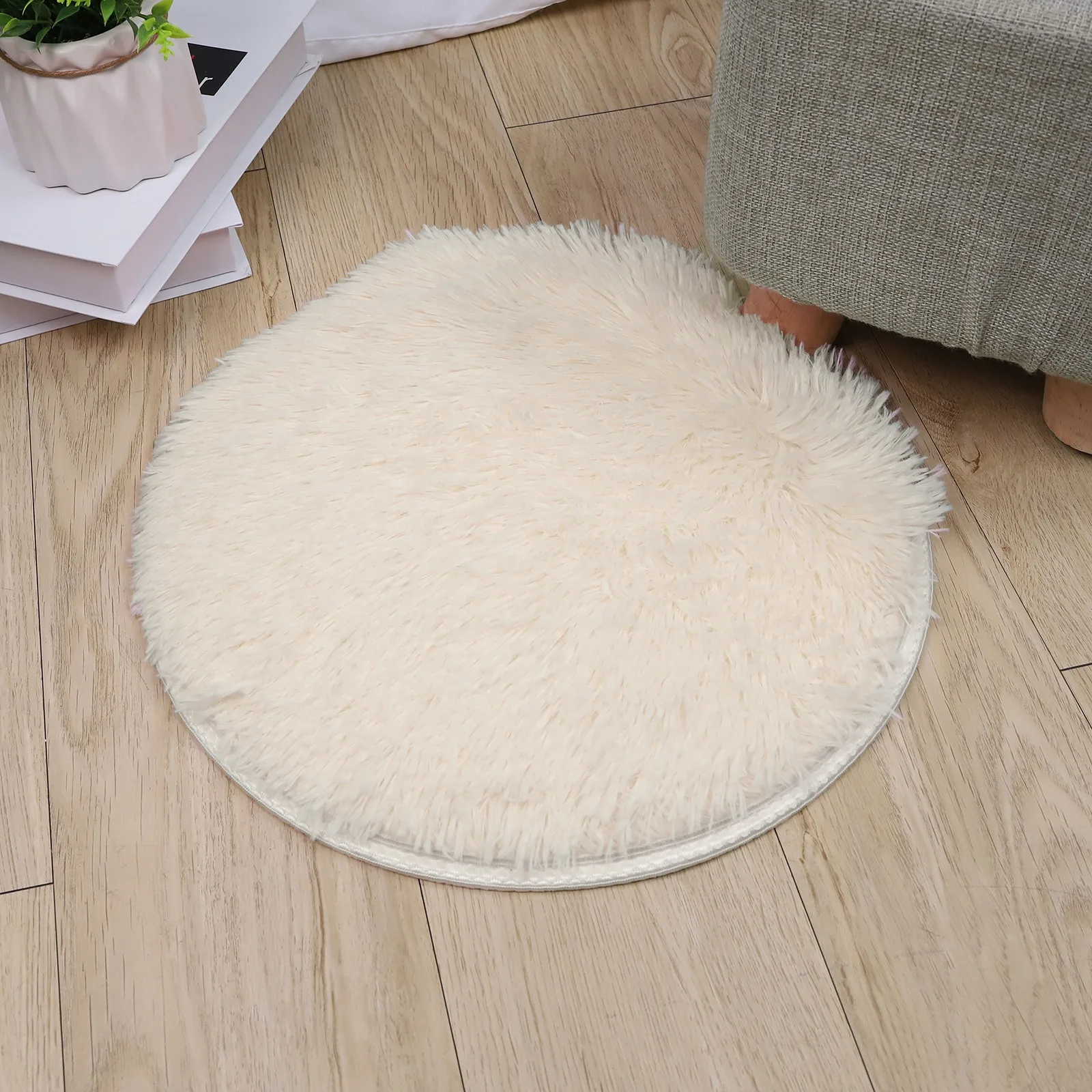 Artificial Sheepskin Rug Carpet Wool Warm Hairy Carpets Soft Seat Solid Color Fur Area Rugs Bedroom Mat Circular Drop New