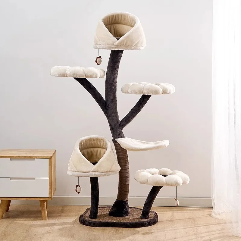 

Cat Shelf Flower Climbing Shelf Medium Large Jumping Platform Nest All-in-One Sisal Claw Grinding Scratching Post