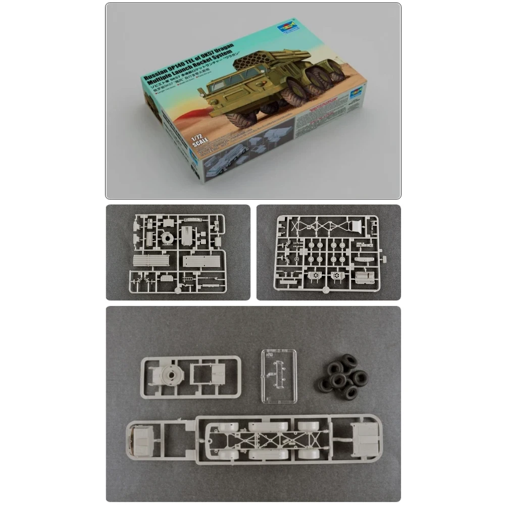 Trumpeter 07180 1/72 Scale Russian 9P140 TEL of 9K57 Uragan Multiple Launch Rocket Craft Assembly Plastic Model Building Kit
