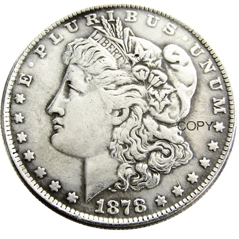 

US 1878-CC Morgan Dollar Copy Coin Silver Plated