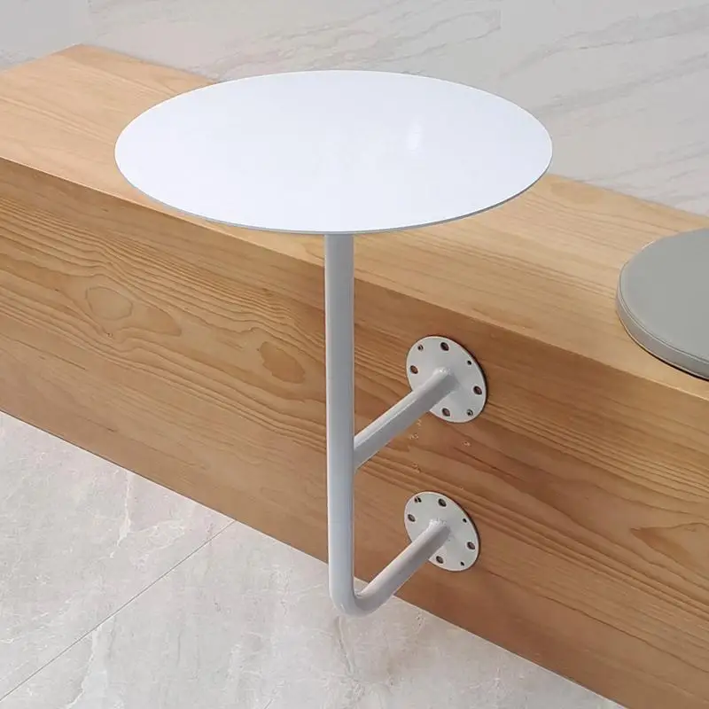 Milk tea shop café wall decoration creative small round table hanging round dining table mini table against the wall