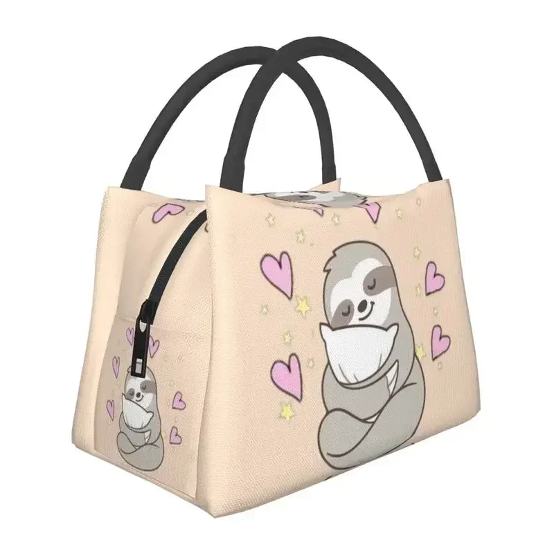 

Sloths Thermal Insulated Lunch Bag Women Sloth Cartoon Pattern Portable Lunch Container for Outdoor Multifunction Meal Food Box