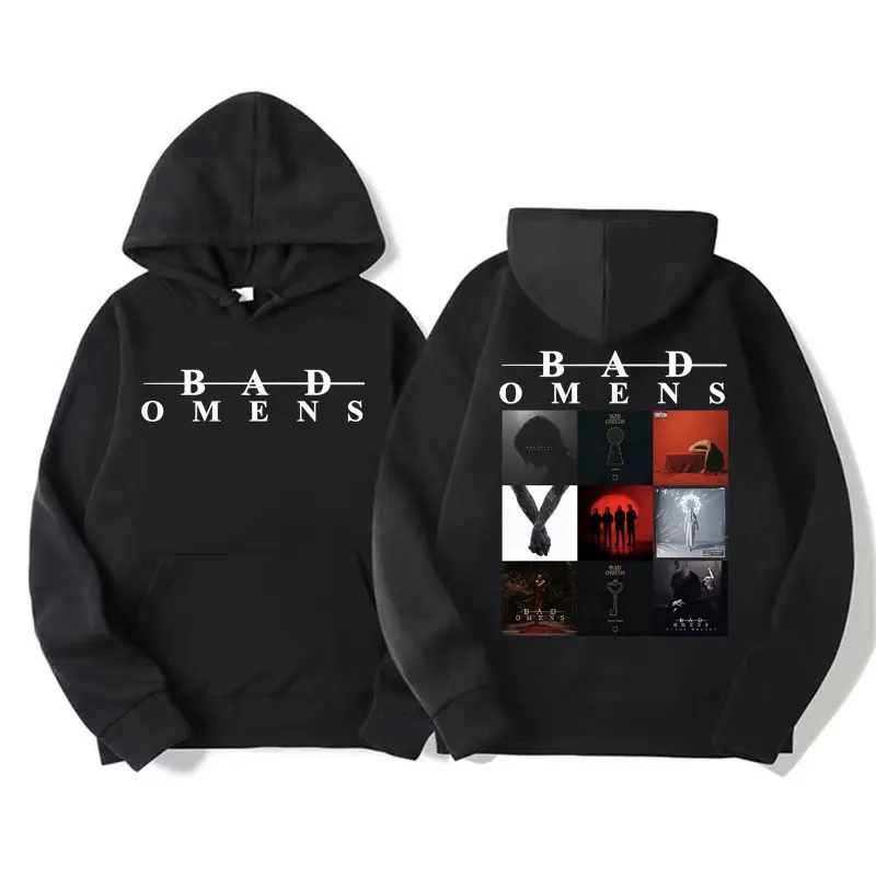 

Limited Band Bad Omens Concert Tour Album Cover Hoodies Men's Women Harajuku Hip Hop Pullovers Sweatshirt Retro Oversized Hooded