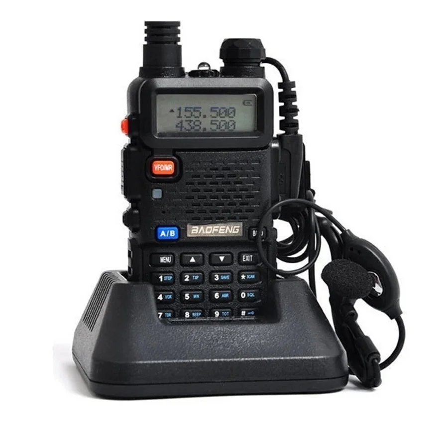 Kit 2 unidades rádio com unica dor dual band uhf vhf Uv-5r ht fm fone
