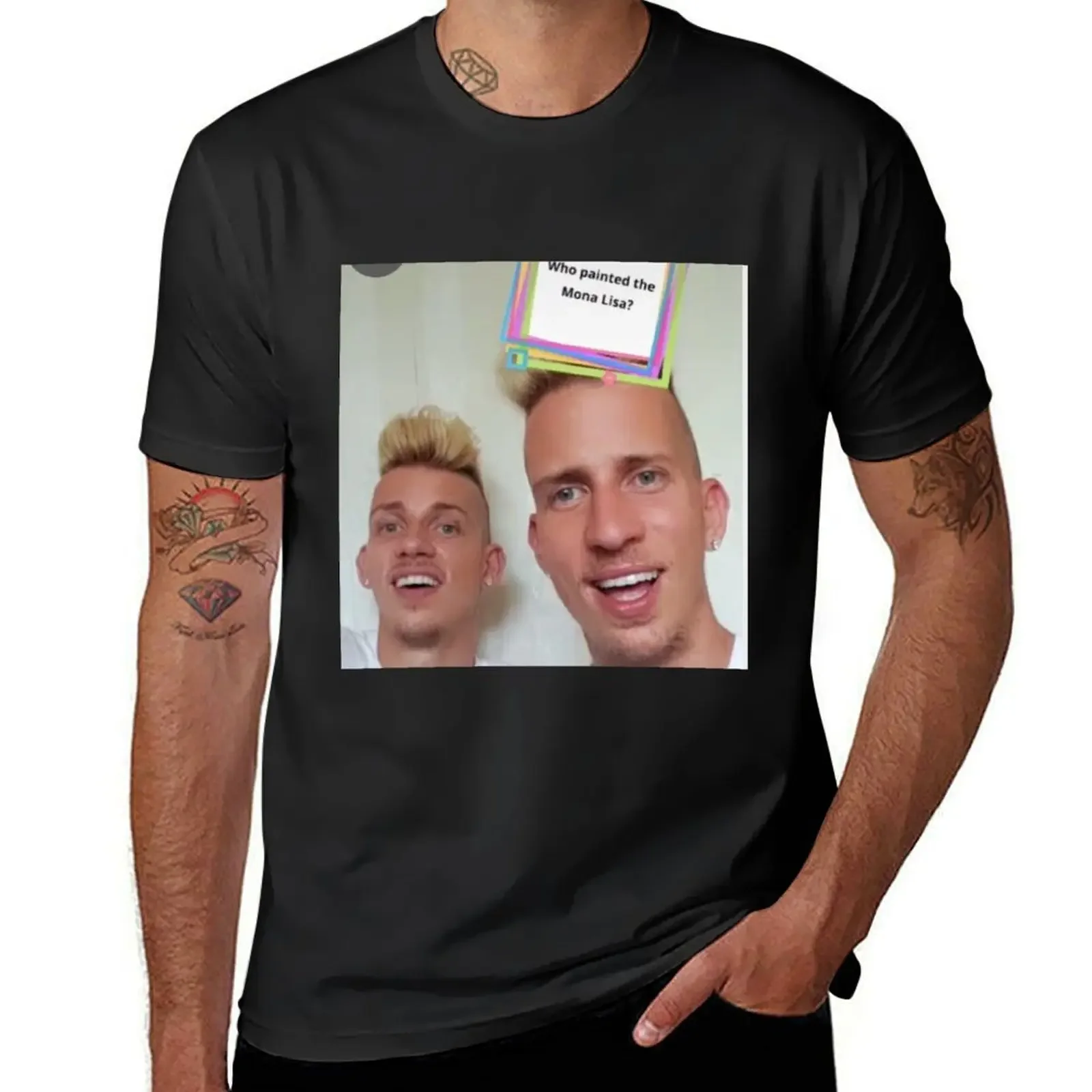 

Da Vinki twins T-Shirt boys whites anime t shirts t shirt men