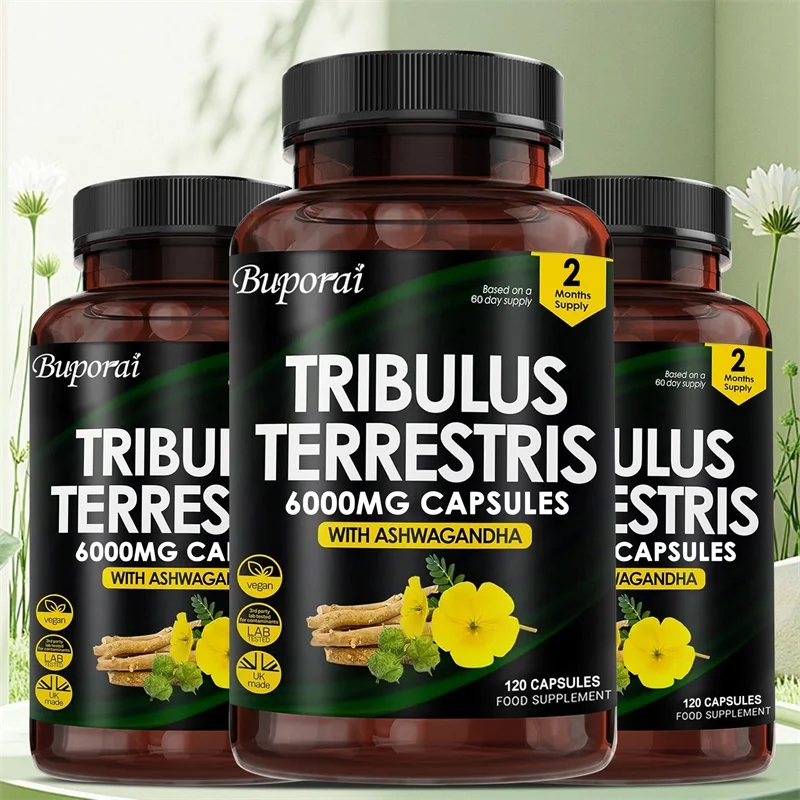 

Tribulus Terrestris Capsules - Boosts Energy, Improves Mood, Enhances Endurance and Athletic Performance - 120 Capsules