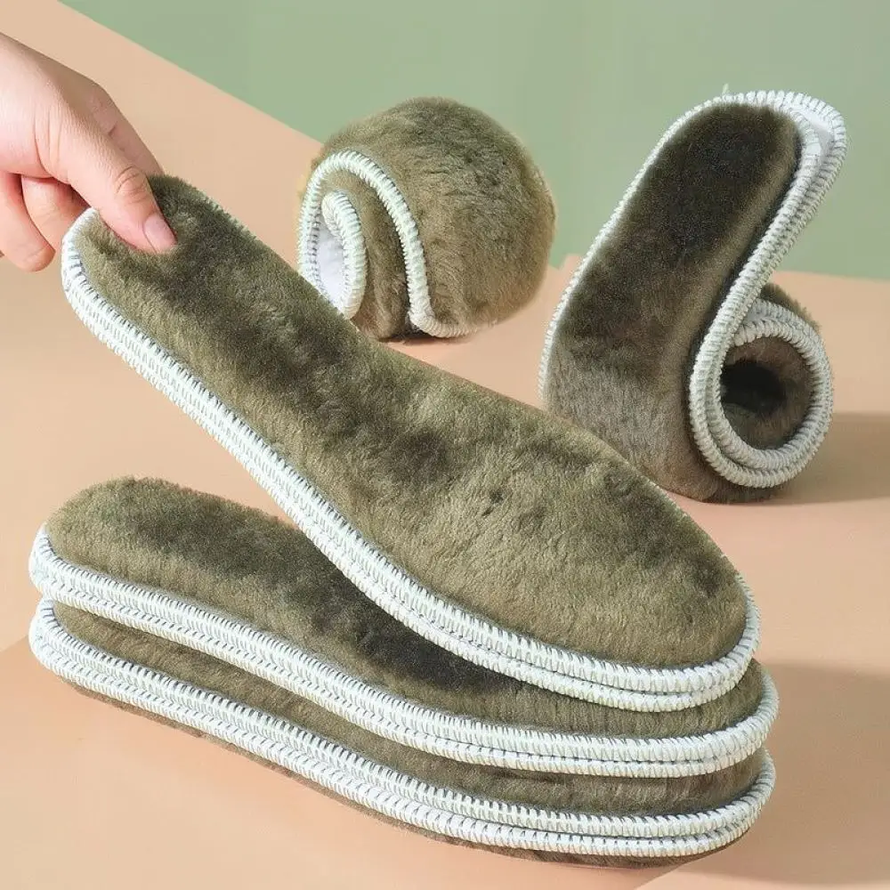 Thickened Plush Thermal Insoles Winter Warm Inserts Breathable Odor Free Foot Pads For Unisex Daily Casual Sports Shoes