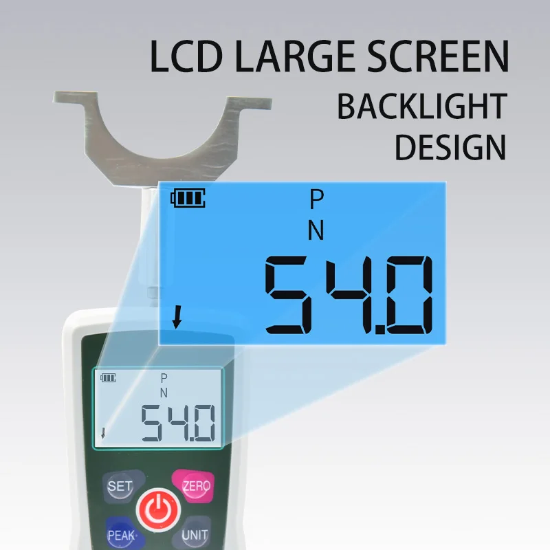 مجموعة أجهزة قياس قوة العضلات الرقمية، مجموعة أجهزة قياس القوة المحمولة مع إيقاف تشغيل الإضاءة الخلفية التلقائية