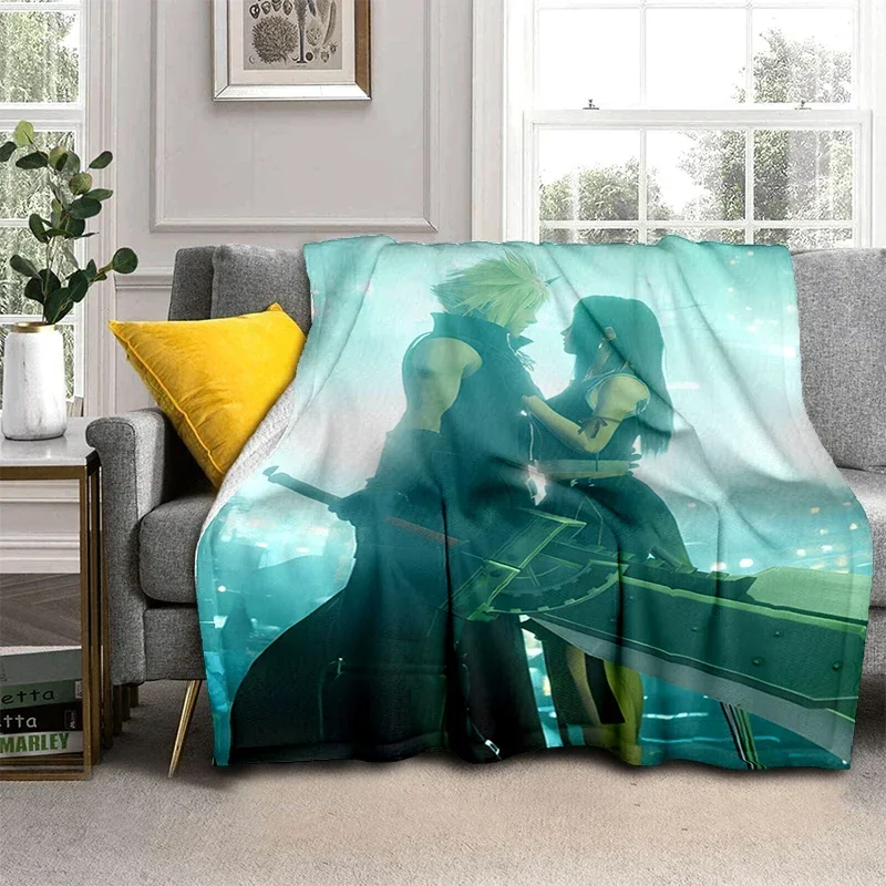 3D printed Art Blanket Flannel Anime Duvet Home Decorative Final Fantasy Spring/Autumn Fleece Blankets for Children Kids Bedding