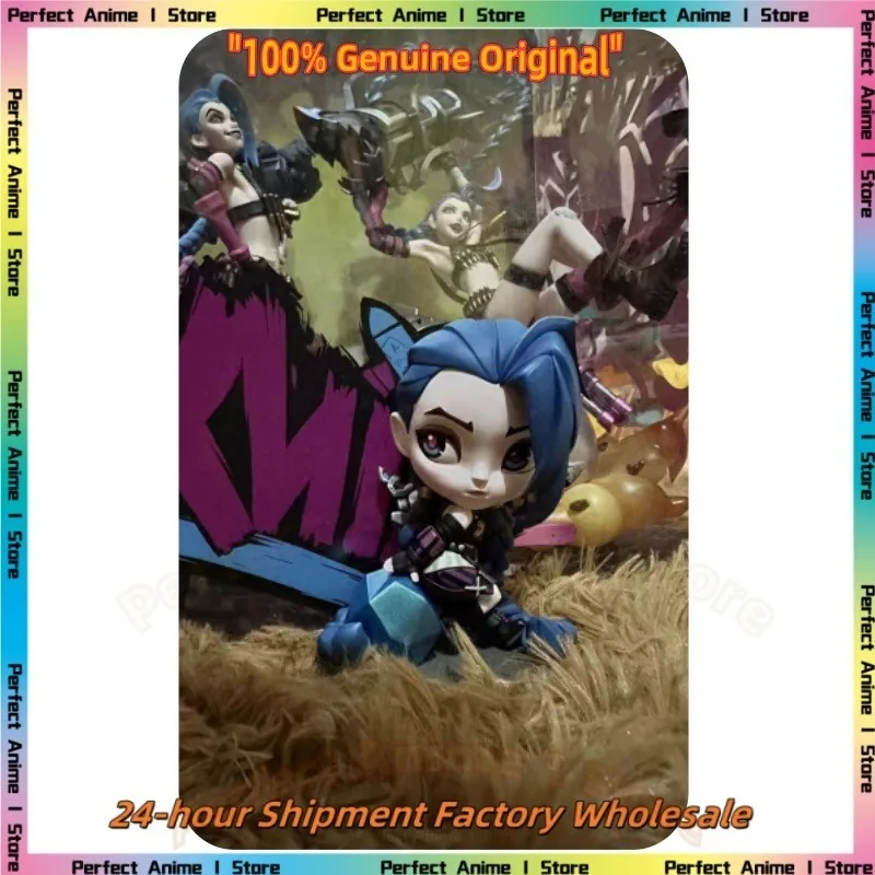 

100% оригинальная и подлинная фигурка LOL Battle of Two Cities Jinx, версия Q, орнамент, подарочная коллекция, 24-часовая доставка