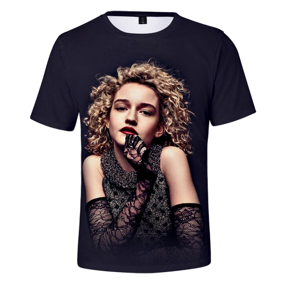 Julia Garner Merch Tshirt 3D Ronde Hals Korte Mouw Dames Heren T-shirt Casual Stijl Zomer T-shirt Grappige Kleding