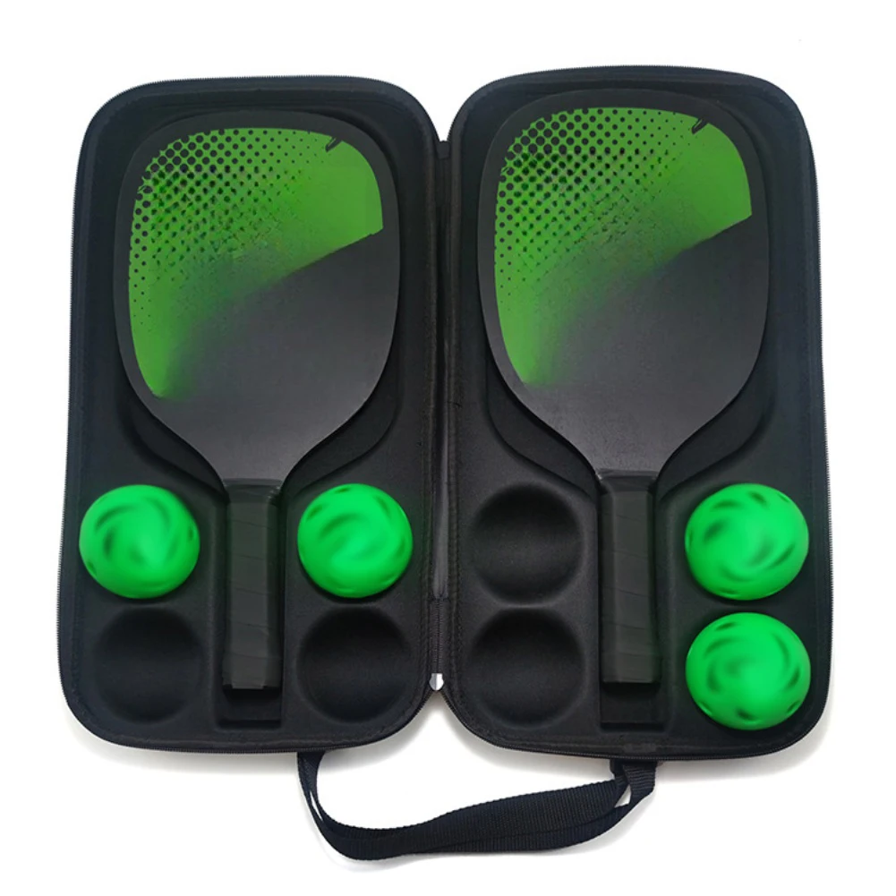 حقيبة مجاديف كرة البيسبول ذات الغلاف الصلب من مادة EVA لمجدافين و4 كرات مع حزام كتف مريح وحجم صغير