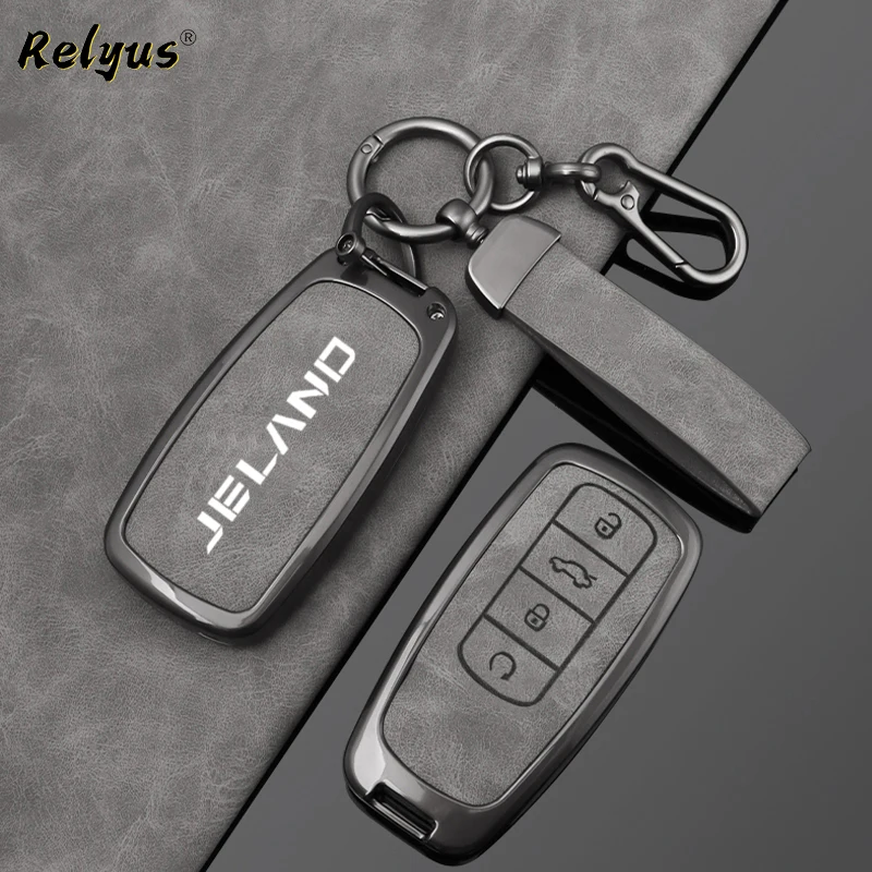 Metal Leather Car Key Case Keychain Remote Cover Shell For Jeland J7 7 PHEV J5 5 2025 J8 8 2026 Jaecoo 7 J7 Auto Accessories