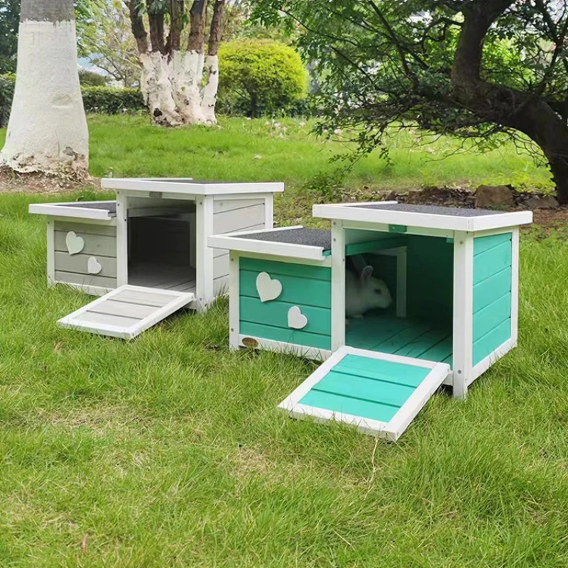 Outdoor rabbit nest wooden house delivery room cat house cage rainproof villa