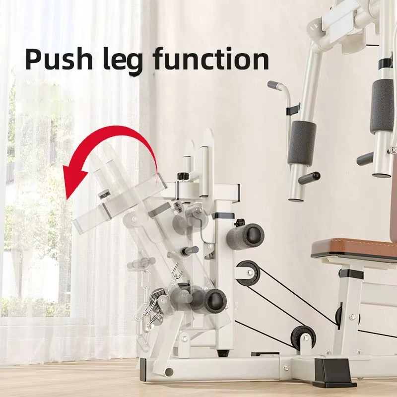 الكل في واحد متعدد الوظائف معدات الصالة الرياضية المنزلية محطة تدريب كاملة مع نظام بكرة مكدس الوزن معدات التمرين #3