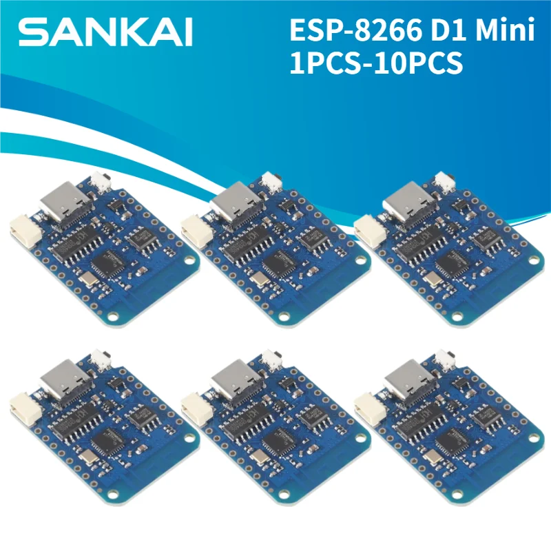 1-10PCS WeMos WIFI Internet of Things Development Board Based ESP-8266 D1 Mini V4.0.0 NodeMCU Lua IOT Board diy kit electronics