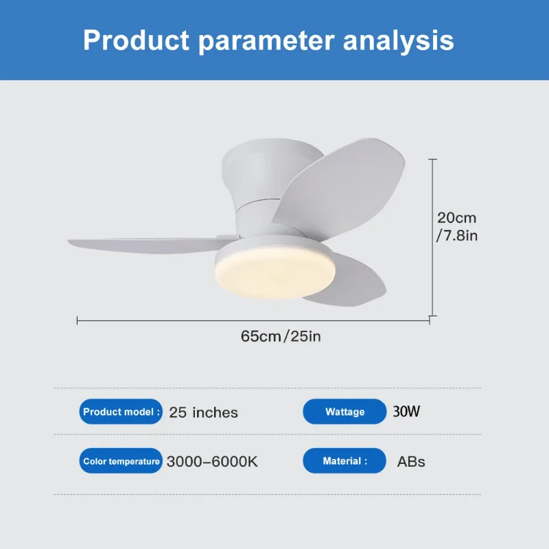 Nordic ceiling lights fan 6speed bedrooms dining rooms modern minimalist ceiling fan children's kids