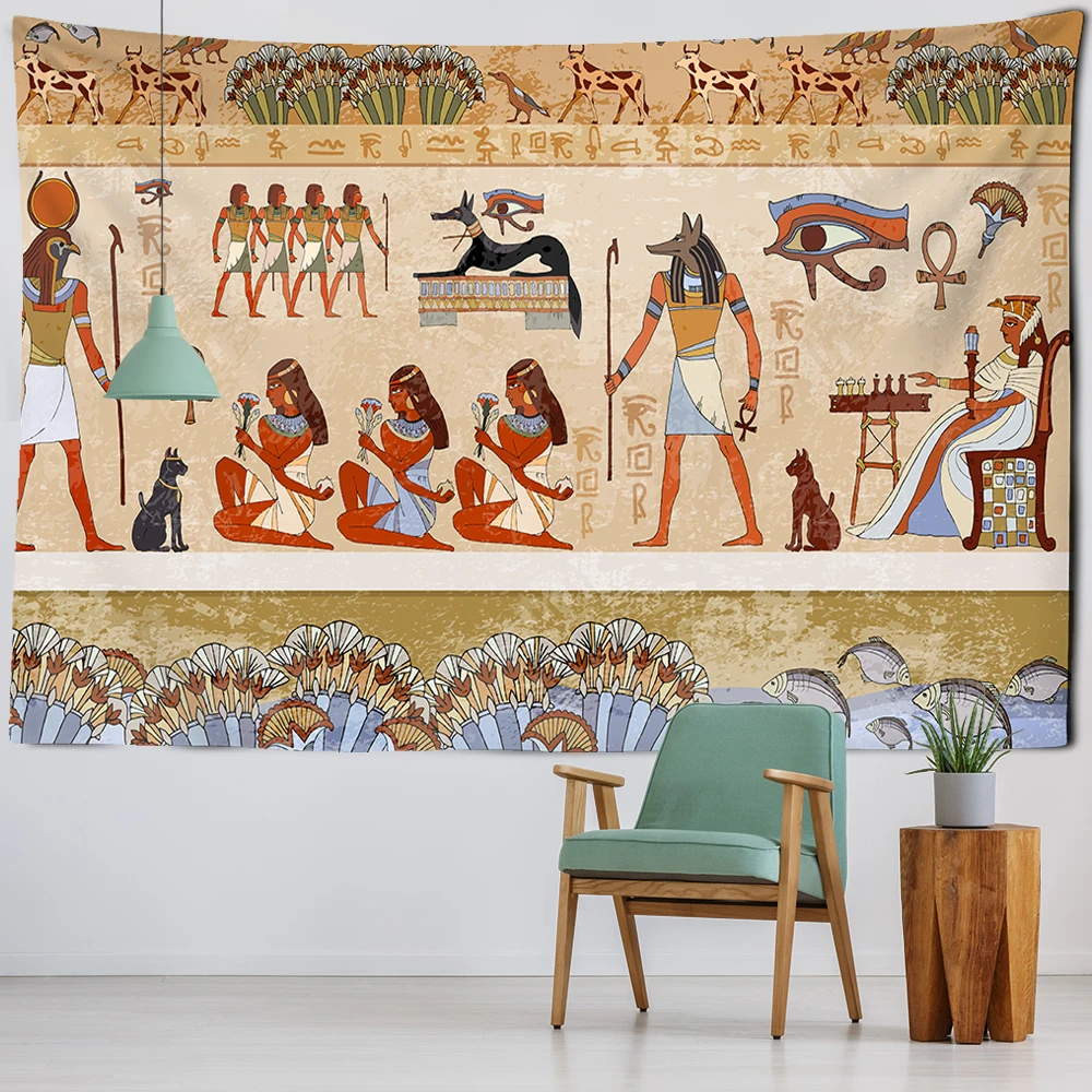 African Ancient Egyptian Tapestry Wall Hanging History Culture Art Hippie Egypt Large Size Wall Covering Home Decor Retro Murals