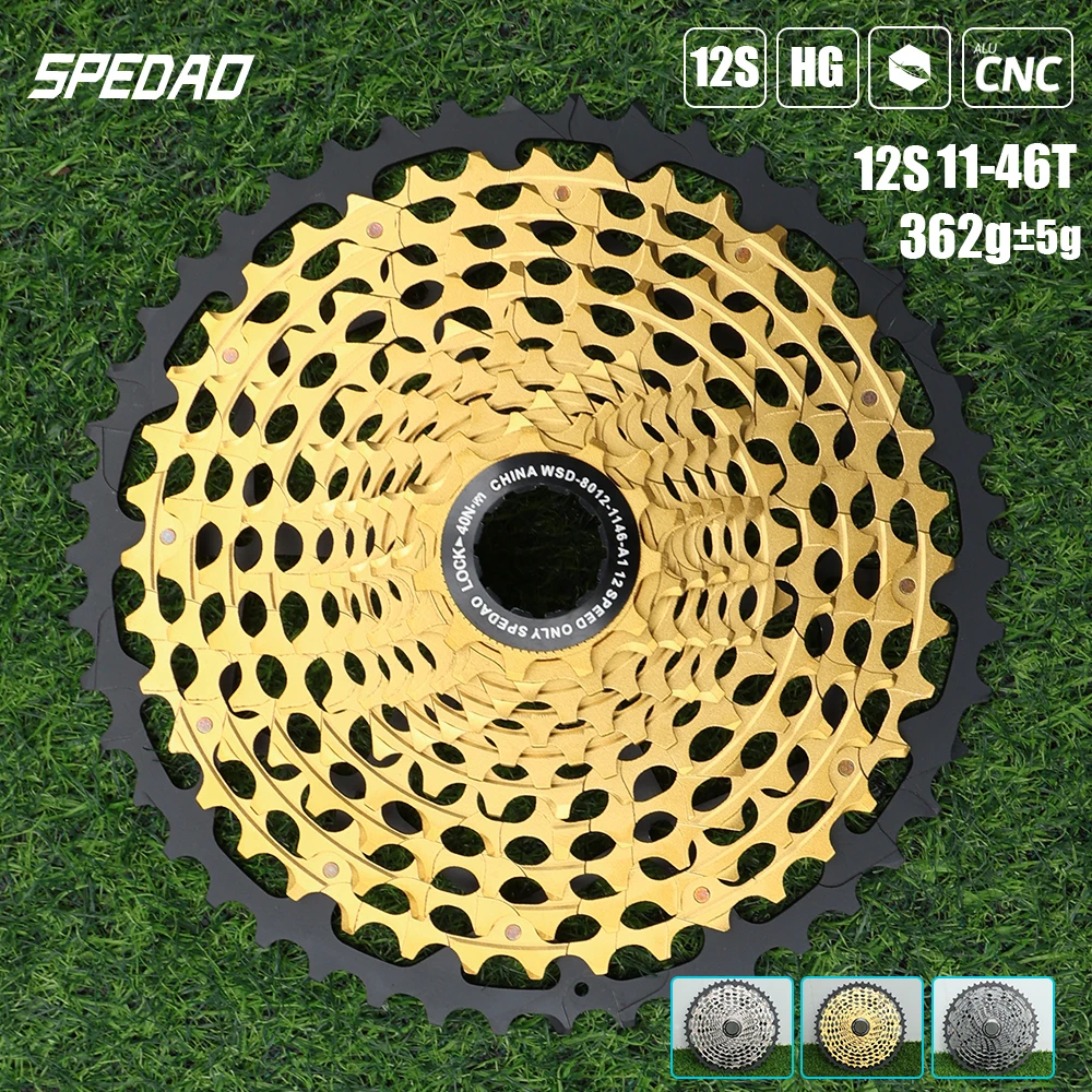 

SPEDAO 12S 11-46T 11S 11-42T MTB Road Gravel Bike Cassette Super Light 325g Steel CNC Flywheel HG Freehub Upgrade Parts