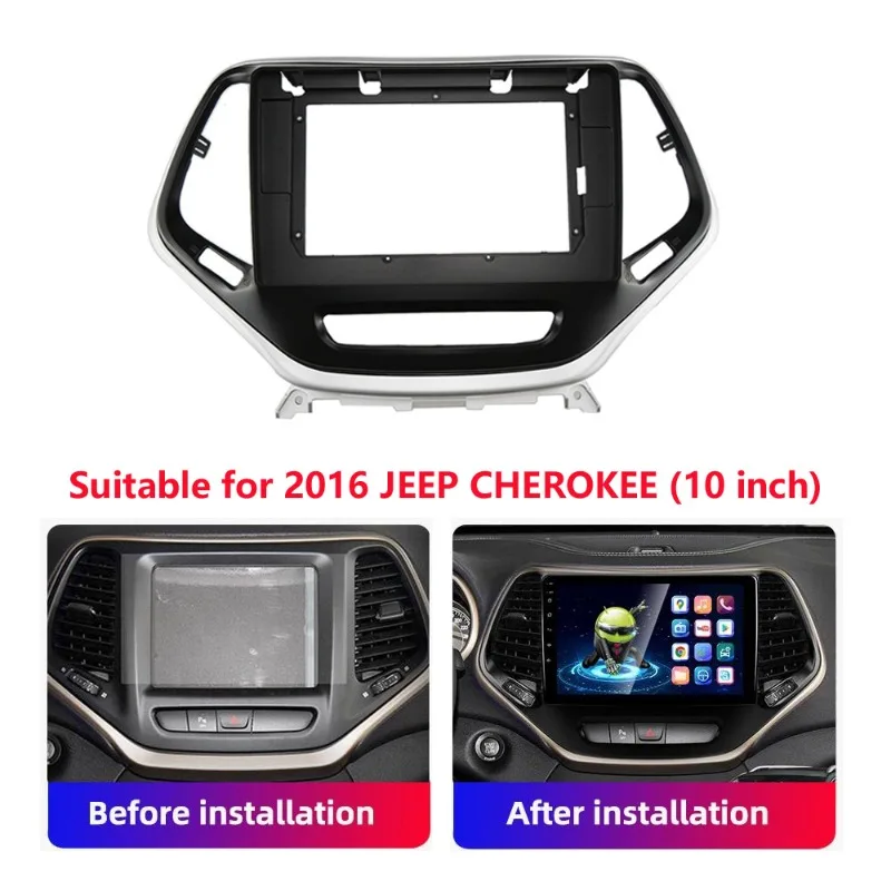 Car Radio Android dvd cd For JEEP 2016 Cherokee 10.1INCH Stereo audio screen multimedia video player cables Harness frame