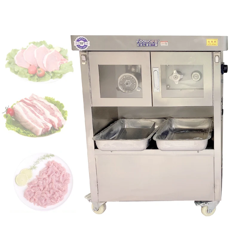 

Commercial Electric Meat Slicer Machine Chicken Rack Minced Fish Bone Machine Chili Sauce Meat Grinder