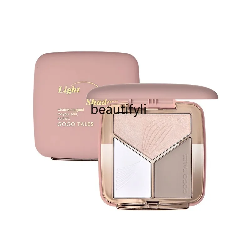 

Three-Color Matte Contour Compact Highlight Stereo Nose Shadow Side Shadow Hairline Makeup Palette