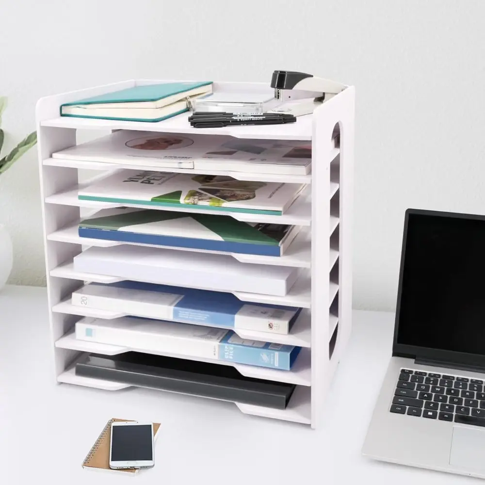 منظم مكتب بالحجم القانوني مكون من 8 طبقات: حامل رسائل وبريد لتخزين الورق في المنزل والمكتب والمدرسة #6