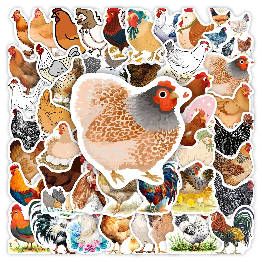 Engraçado dos desenhos animados frango adesivos crianças diy brinquedos presente decalque decorativo para scrapbook lixo diários portátil garrafas de bagagem à prova dwaterproof água