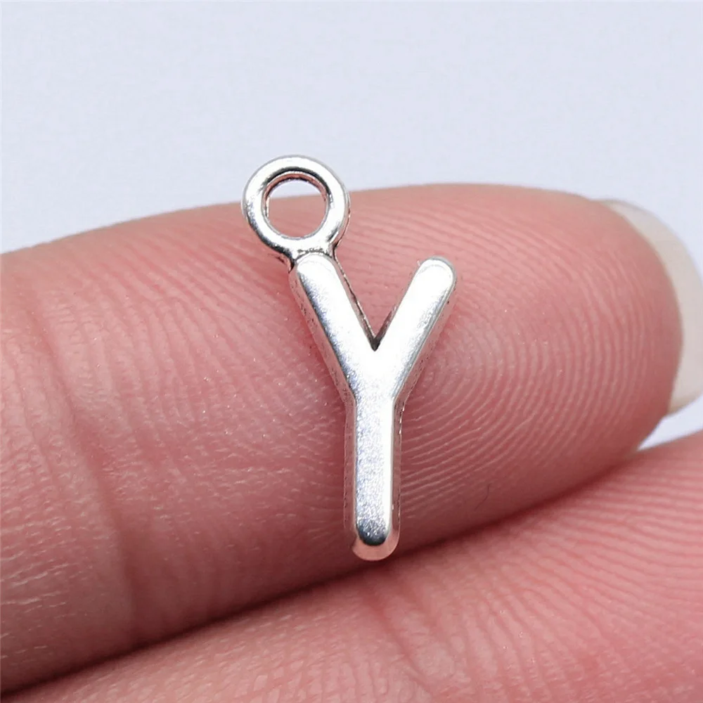 Antique Silver Letter Number Charm Pendant Alloy Name Anniversary Pendant For DIY Bracelet Necklace Jewelry Making Supplies