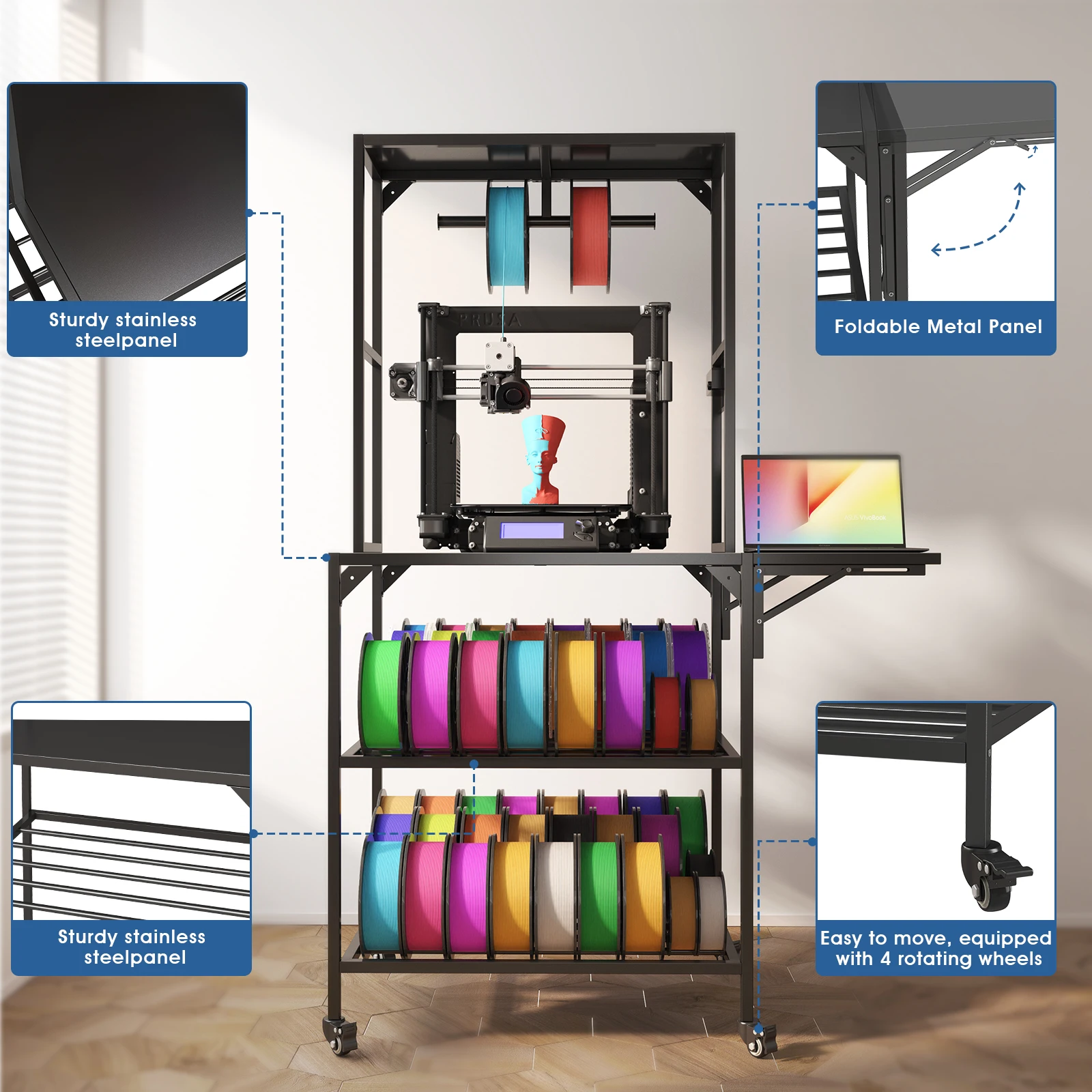 3D Printer Stand, Heavy Duty 3 - 3D Printing Tablet 评论和价格