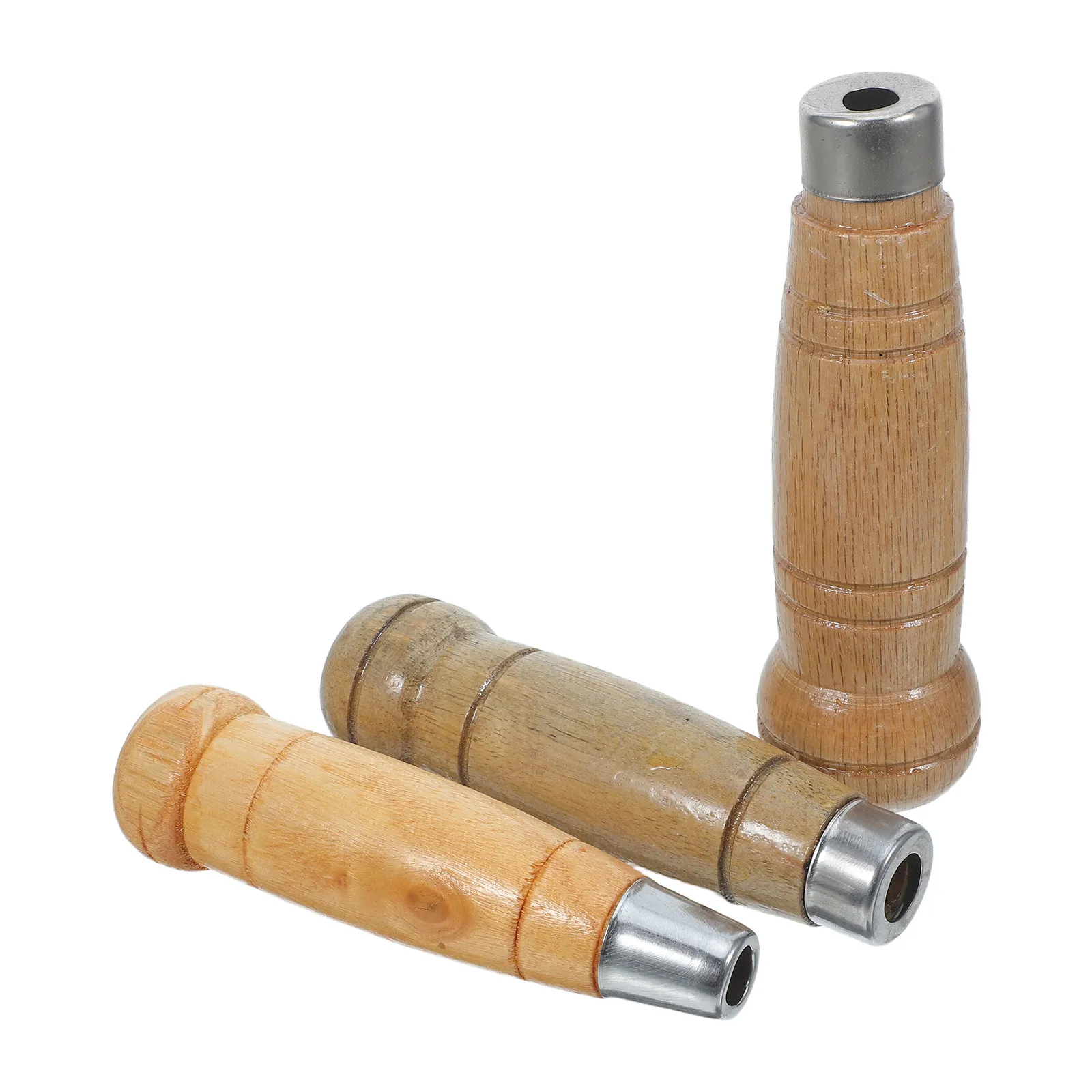3Pcs Kitchen Knife Handle Natural Solid Wood hand-polished Knife Handle Replacement For Chef Knife Japanese Wood Ergonomic Grips view 5