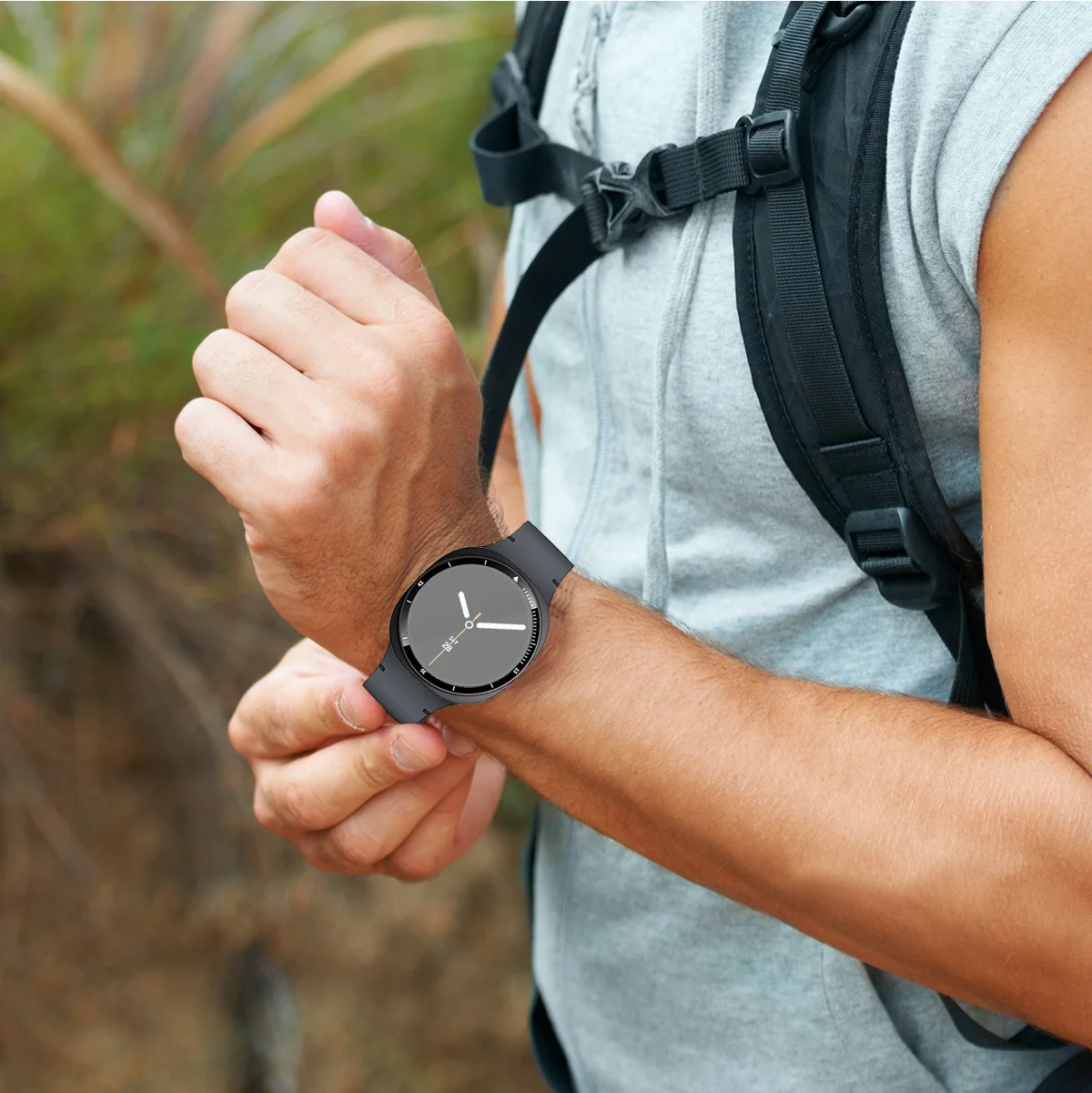 삼성 갤럭시 워치 8 44mm 40mm 강화유리+PC 커버 전체 보호 범퍼 케이스 (갤럭시 워치 8 액세서리)